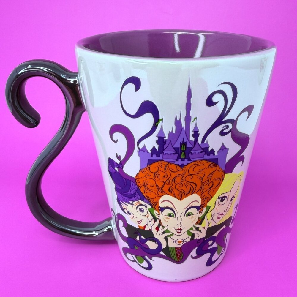 Disney Parks Hocus Pocus Mug Binx Cat Tail Handle Sanderson Sisters Unused Gift